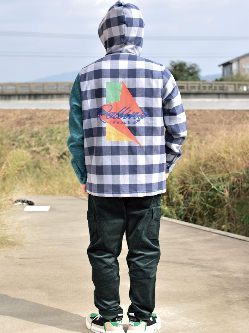CHECK HOOD-JACKET
