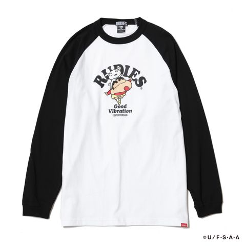 RUDIE'SxCRAYON SHINCHAN AIRPLANE RAGLAN LSTEE