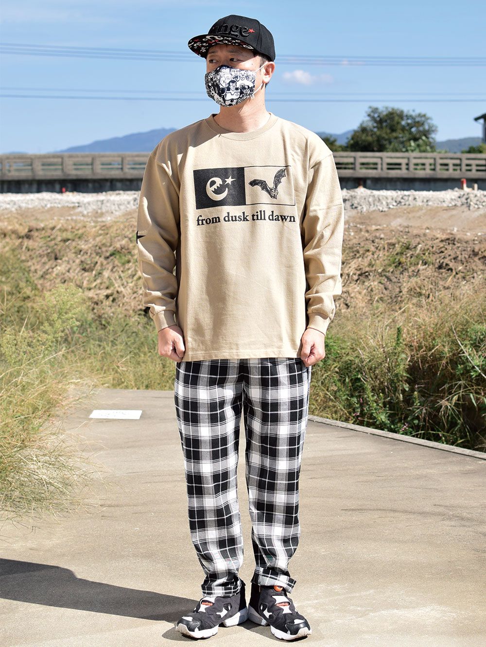 10.2oz big size batt mark LS tee