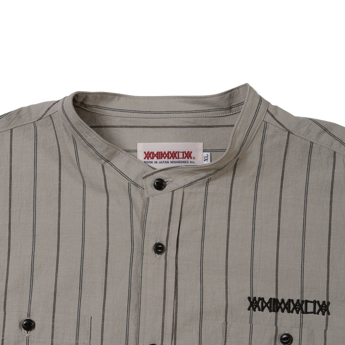 STAND COLLAR  SHIRTS -Stripe