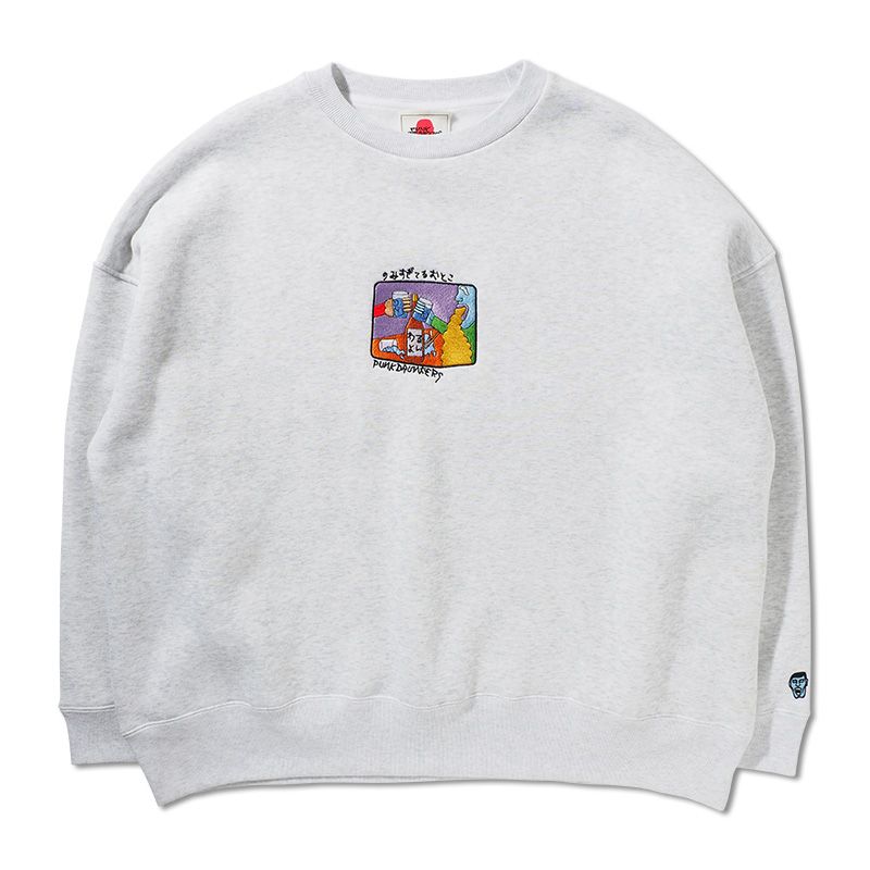 のみすぎてる男刺繍トレーナー