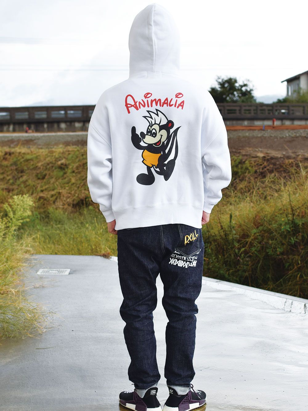 “SKUNKEY” Big silhouette Hoodie