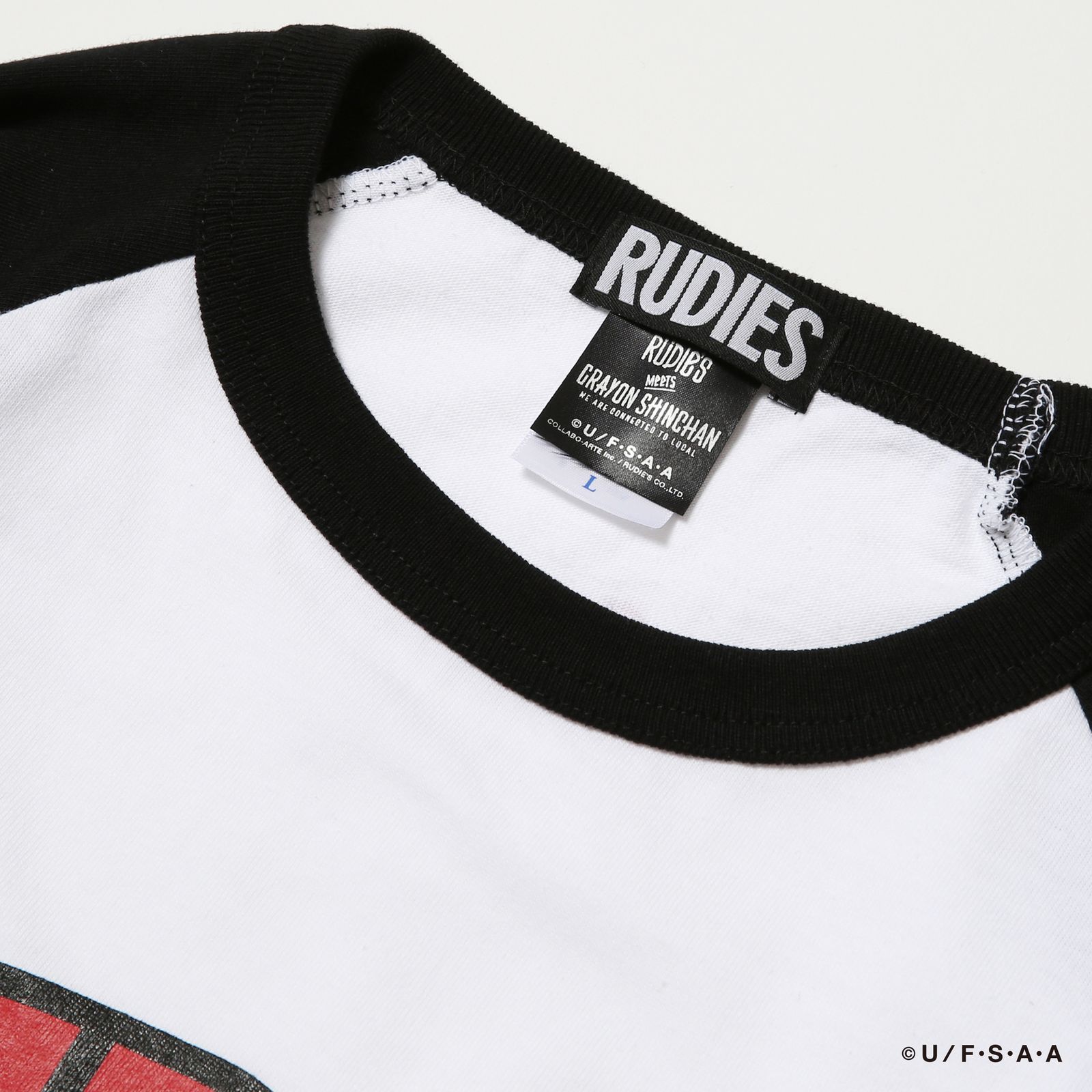 RUDIE'S×CRAYON SHINCHAN TREAT RAGLAN TEE