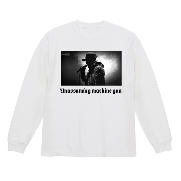 unassuming machine gun LS tee