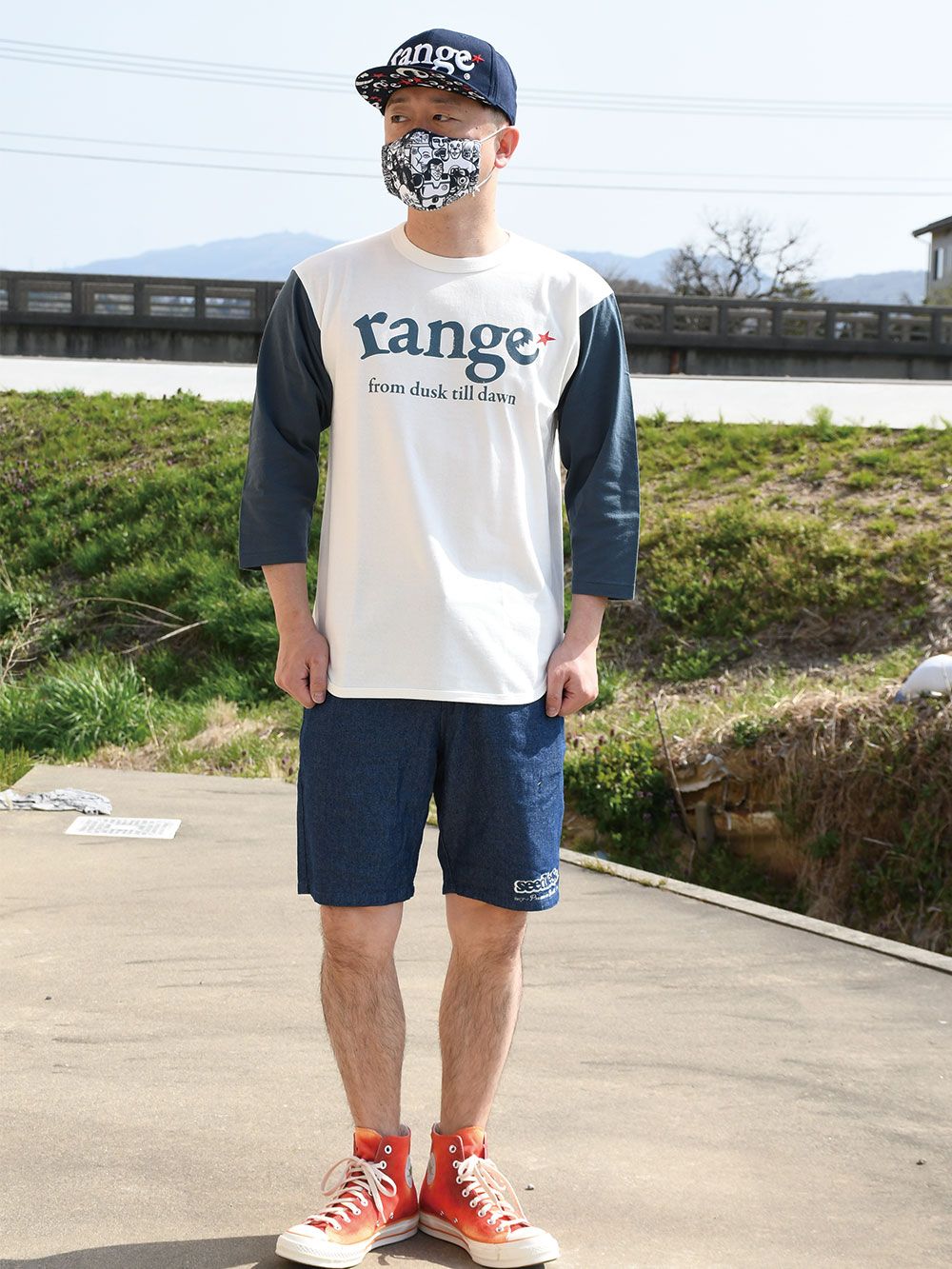 rg BB 7分袖 LS tee