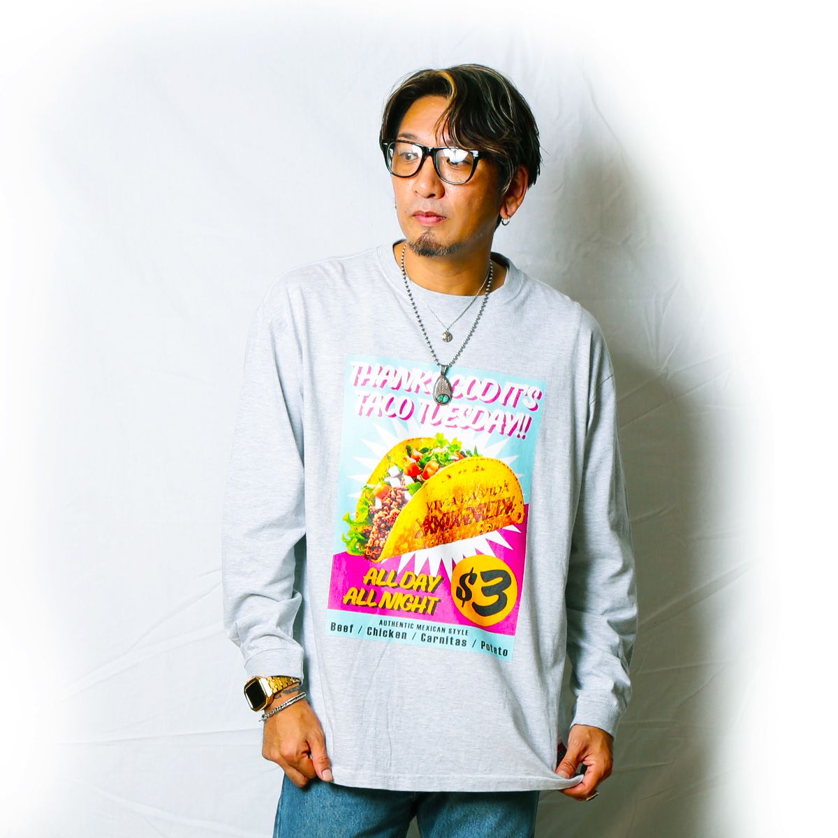 5.6oz. L/S Tee -TACO TUESDAY