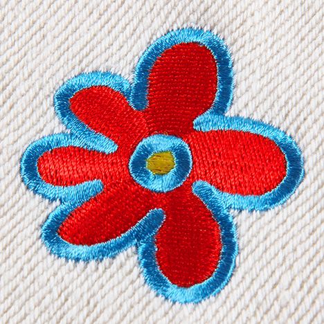 FLOWER DYED DENIM-SHIRT