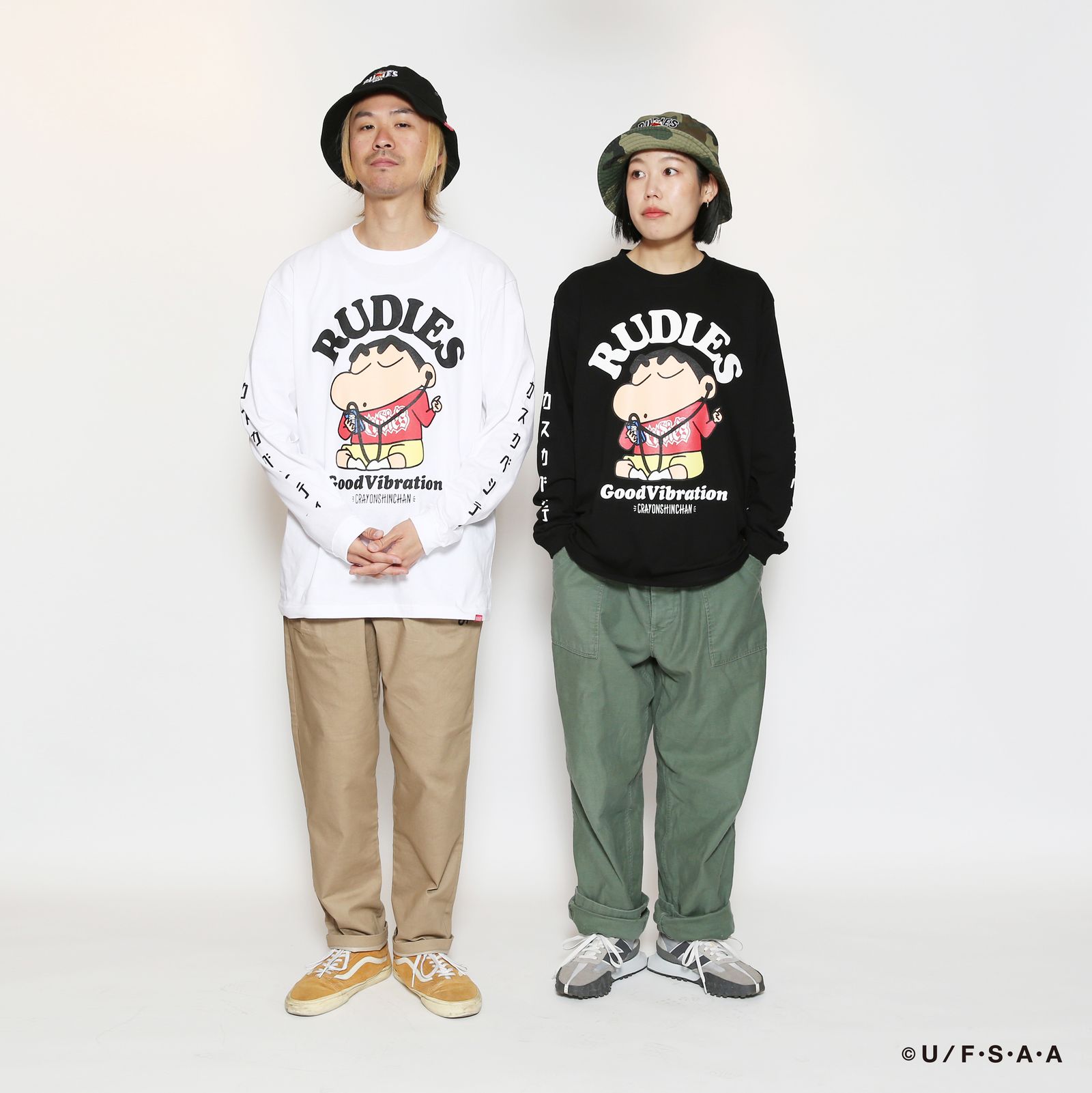RUDIE'S×CRAYON SHINCHAN GOOD MUSIC LS TEE