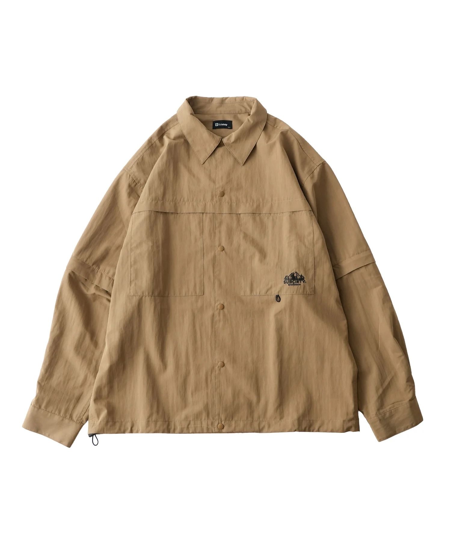 Detachable sleeve ripstop shirt