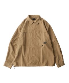 Detachable sleeve ripstop shirt
