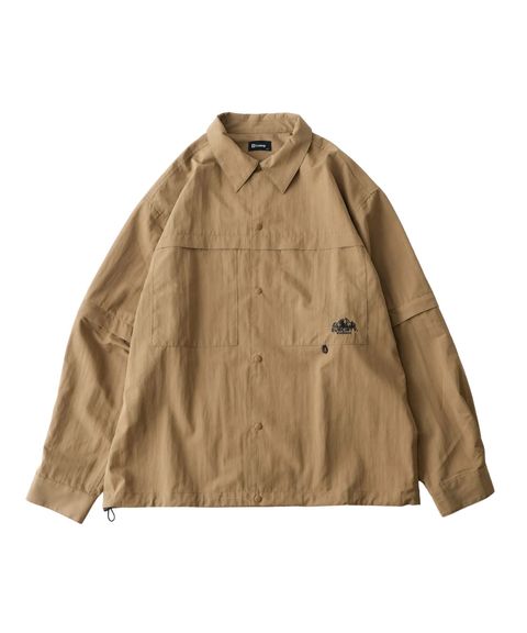 Detachable sleeve ripstop shirt