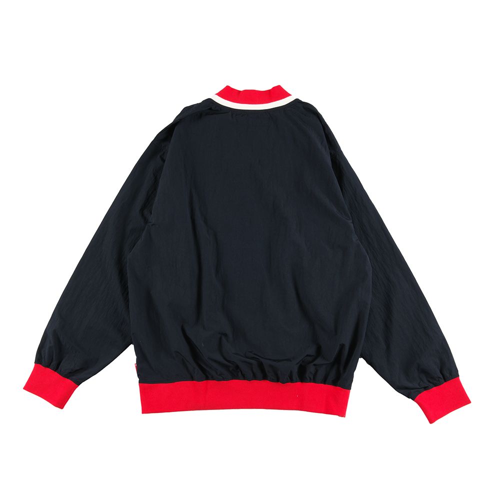 METALLIC NYLON V-NECK