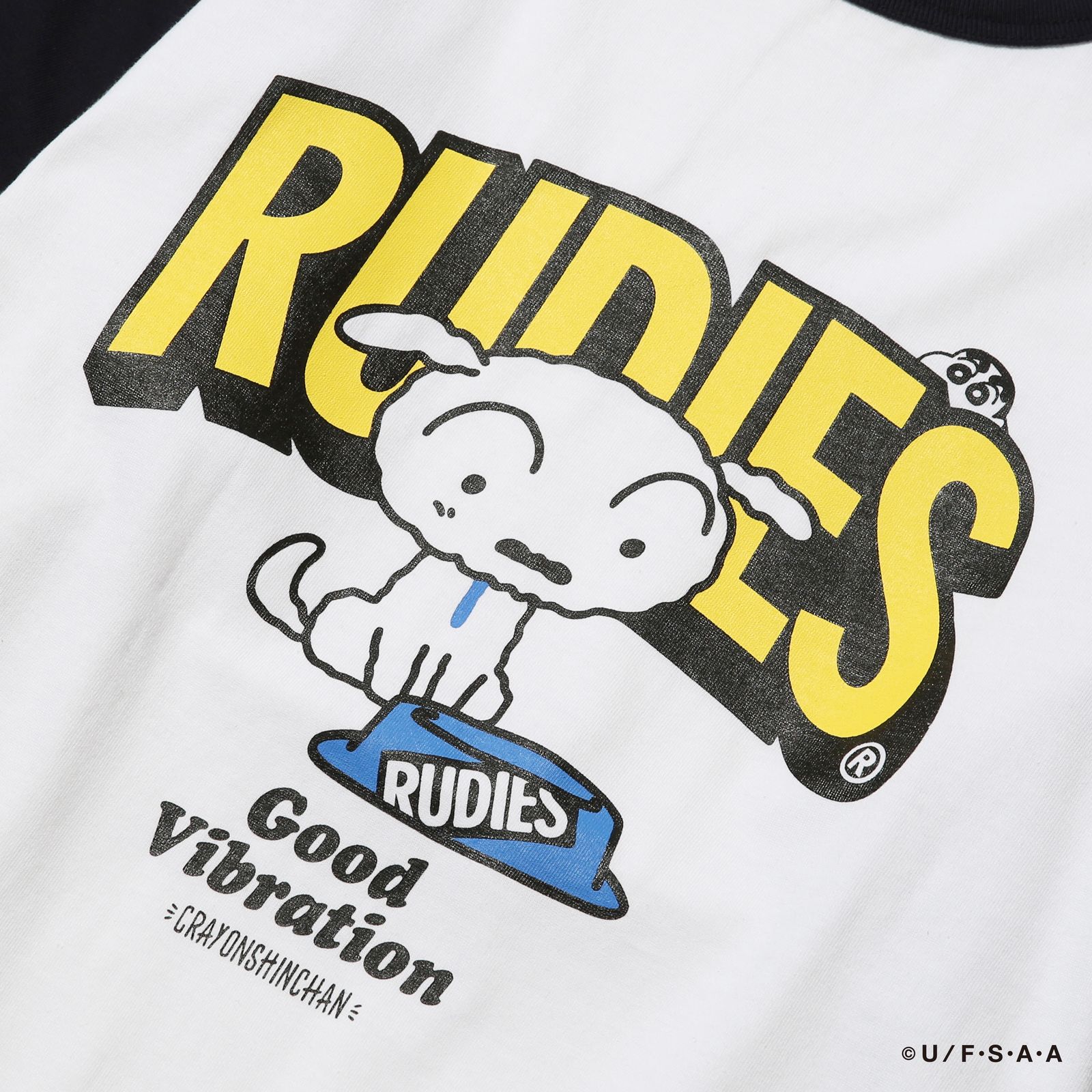 RUDIE'S×CRAYON SHINCHAN TREAT RAGLAN TEE