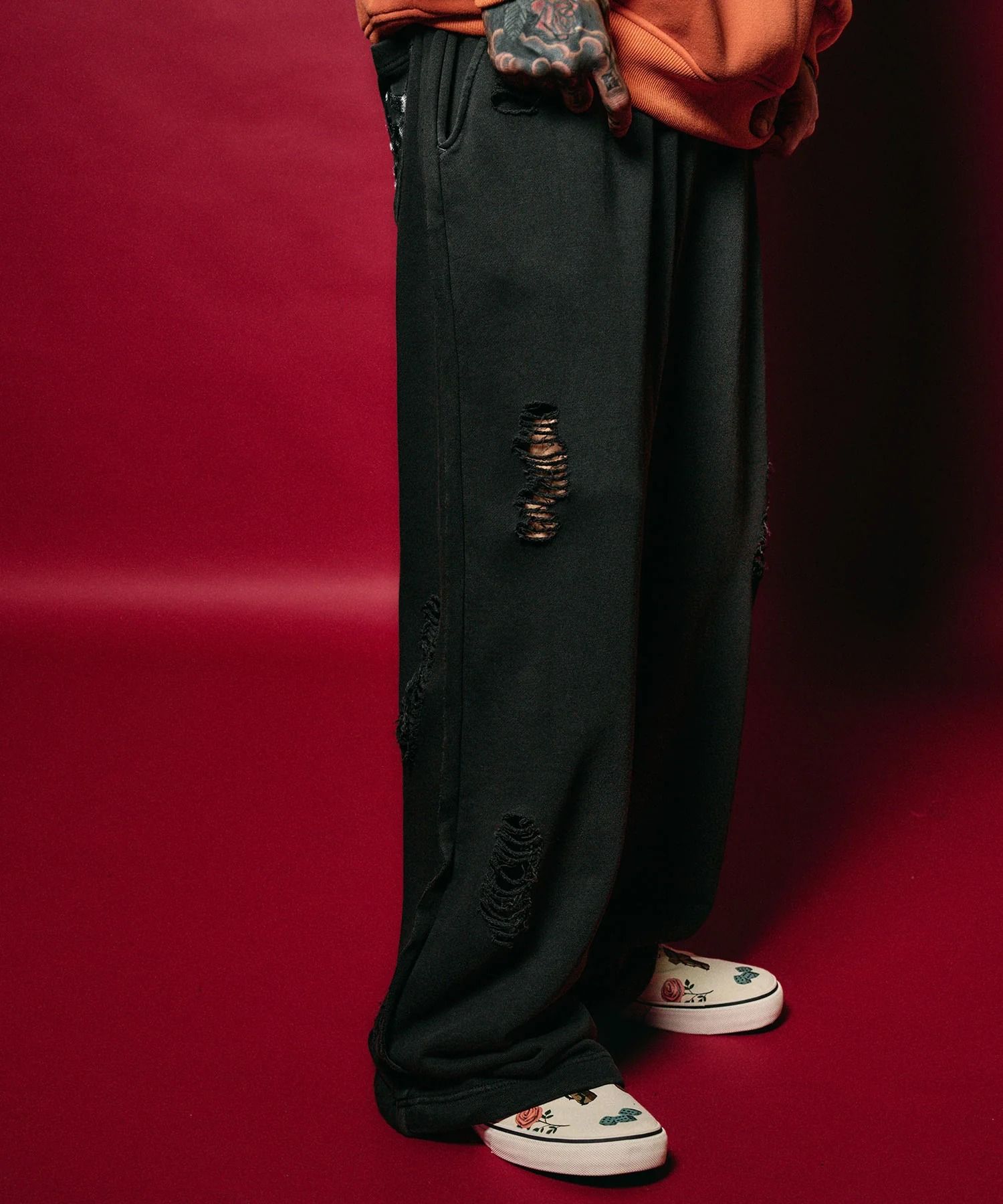Distressed sweatpants