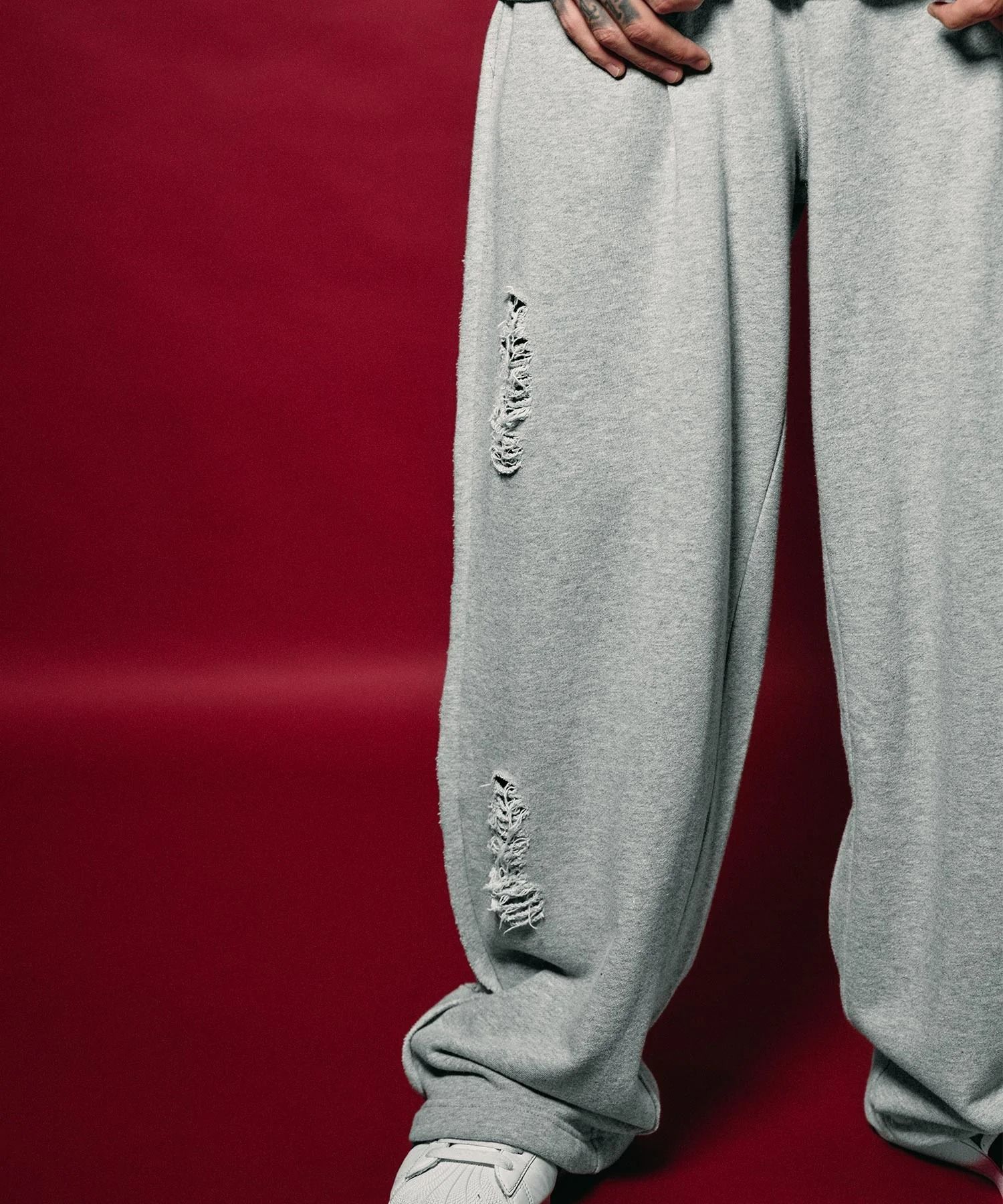 Distressed sweatpants
