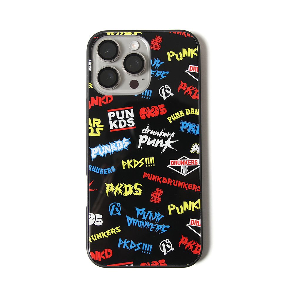 TEMPERED GLASS iPhone CASE / PDS総柄ロゴ