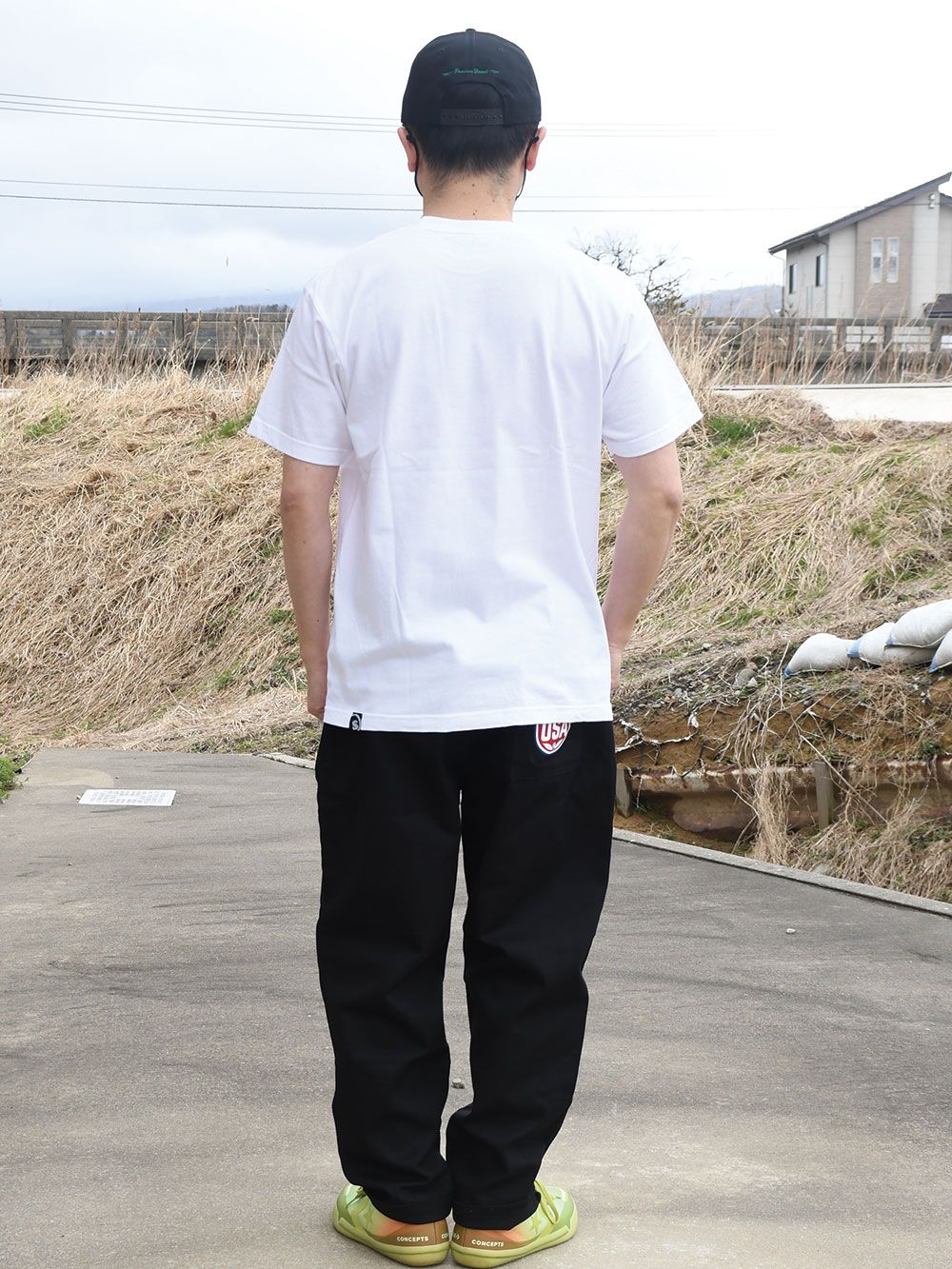 sd double knee wide pants