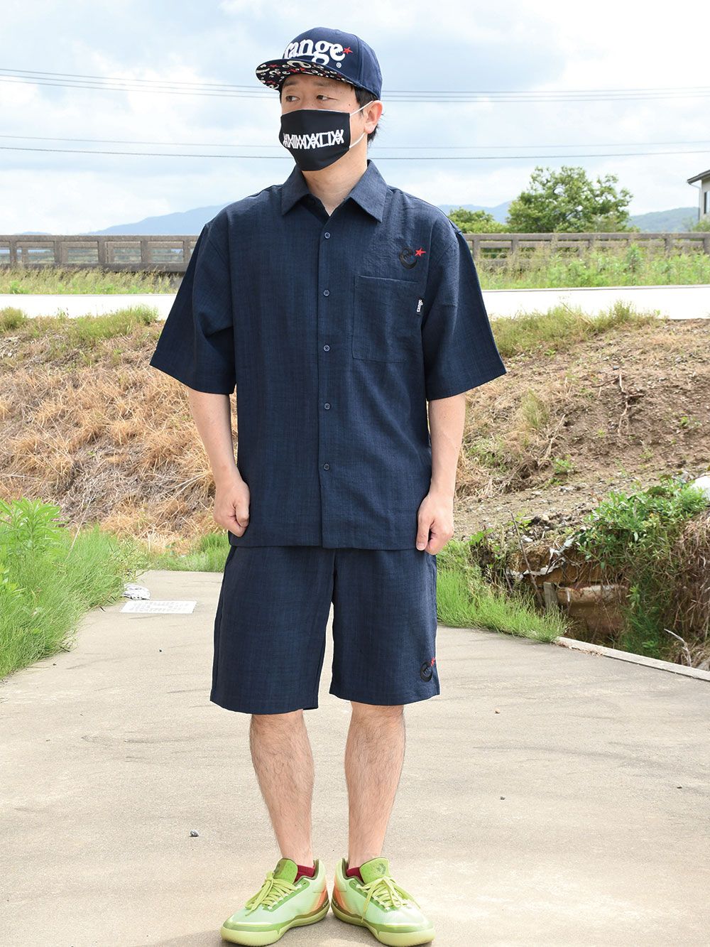 rg poly chambray easy shorts