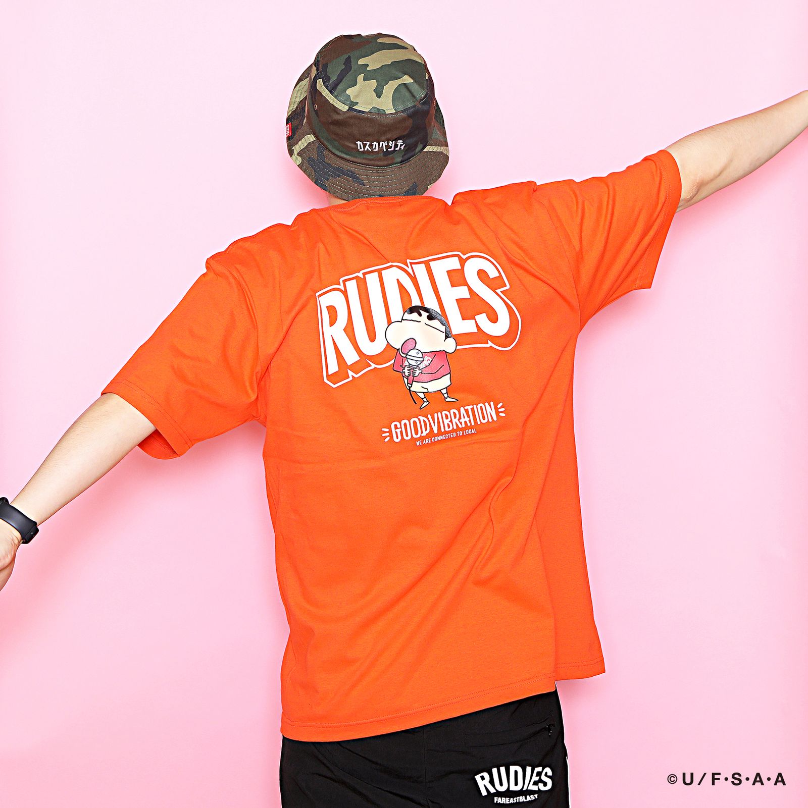 RUDIE'S x CRAYON SHINCHAN MICROPHONE-T