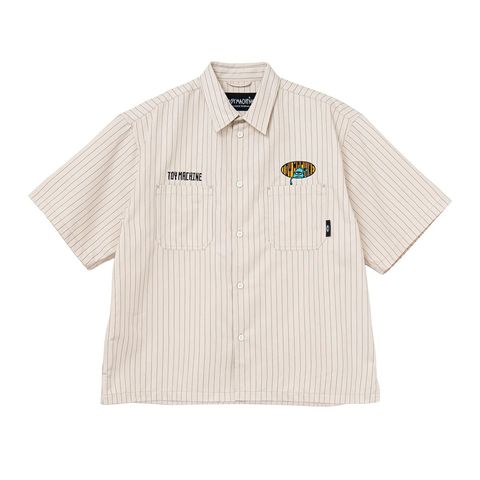 HELLO SECT STRIPE WORK-SHIRTS