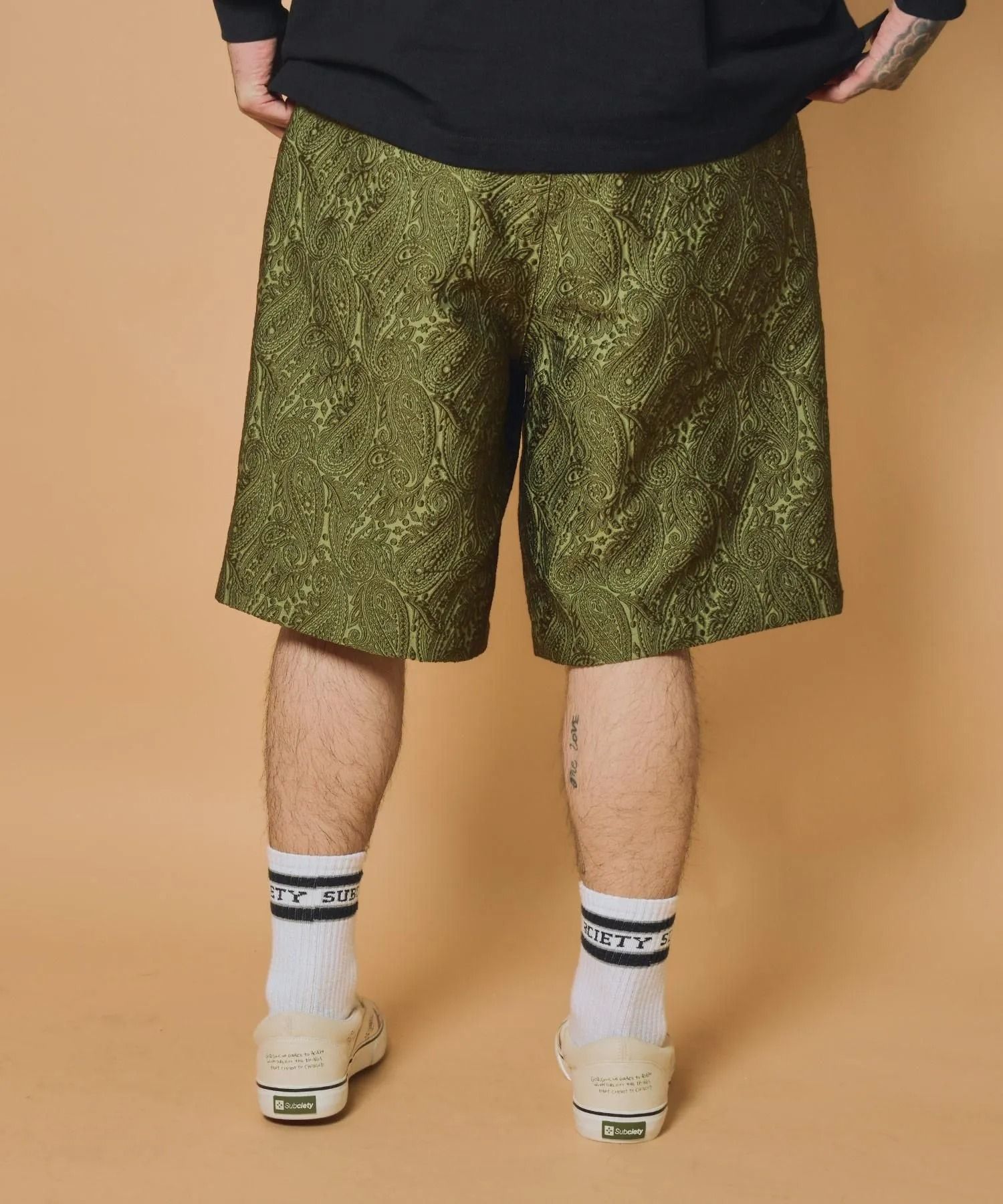 Jacquard paisley shorts