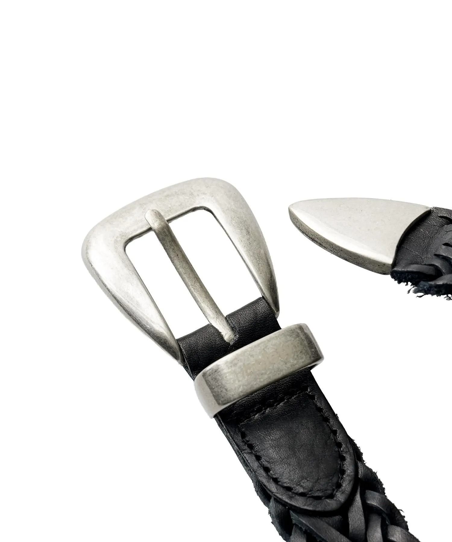 Leather mesh belt