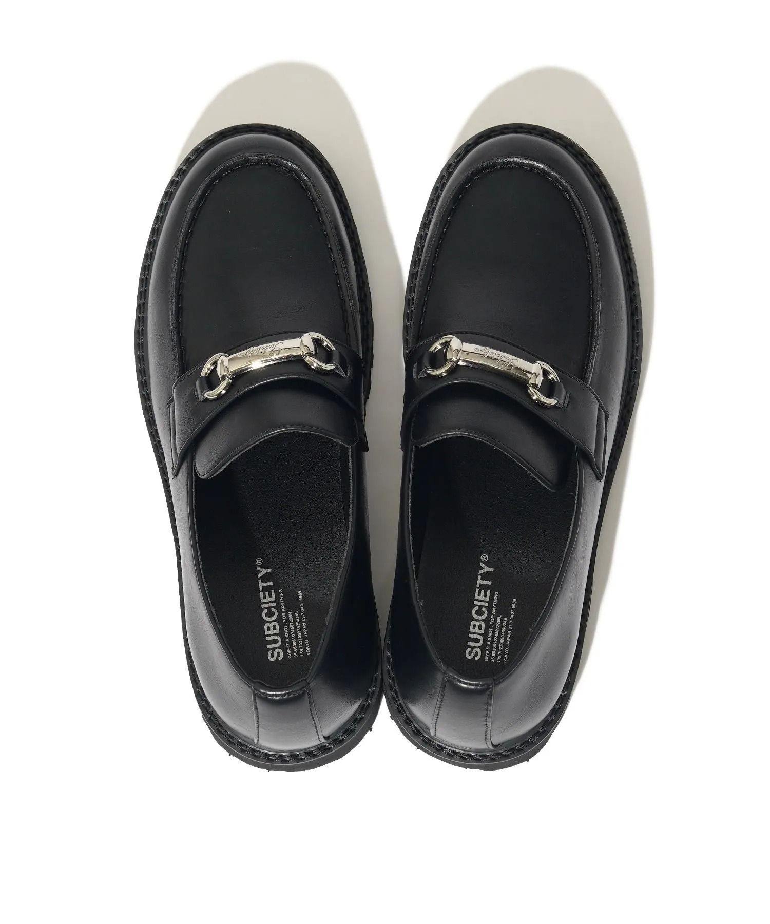 Metal plate loafers