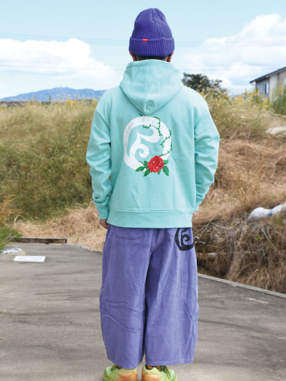 LOGO ROSE-HOODIE