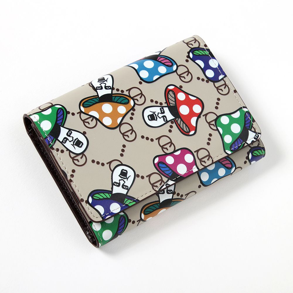 きのこ総柄名刺入れ