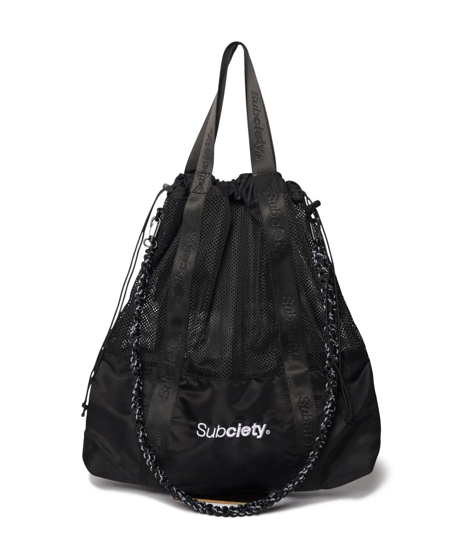 Mesh shoulder tote bag