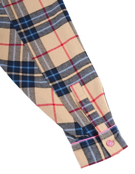 SPLIT PLAID-SHIRT