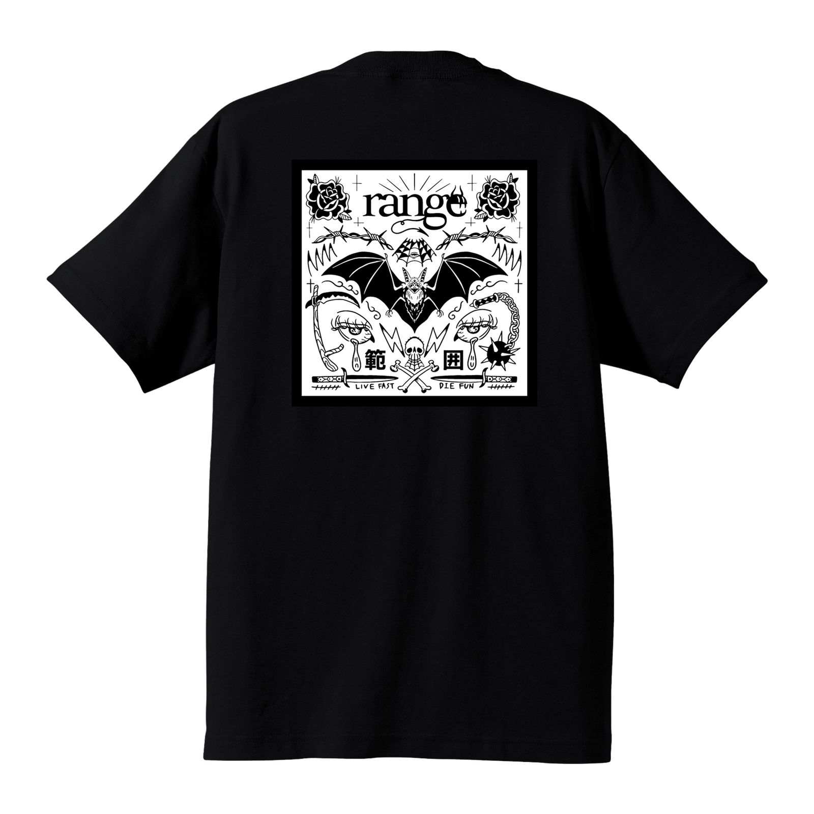 art patch on the back s/s tee