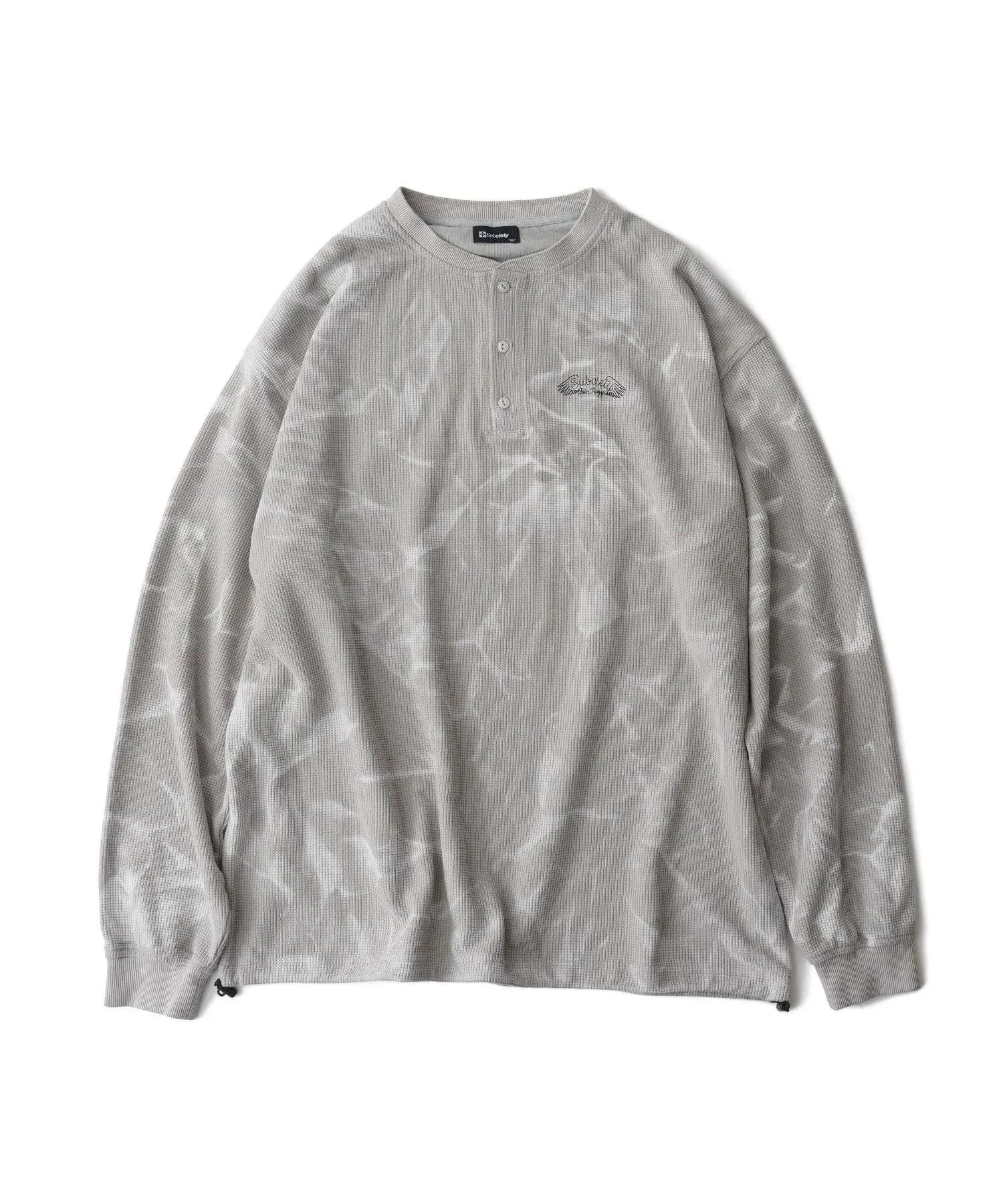 Henry neck waffle L/S