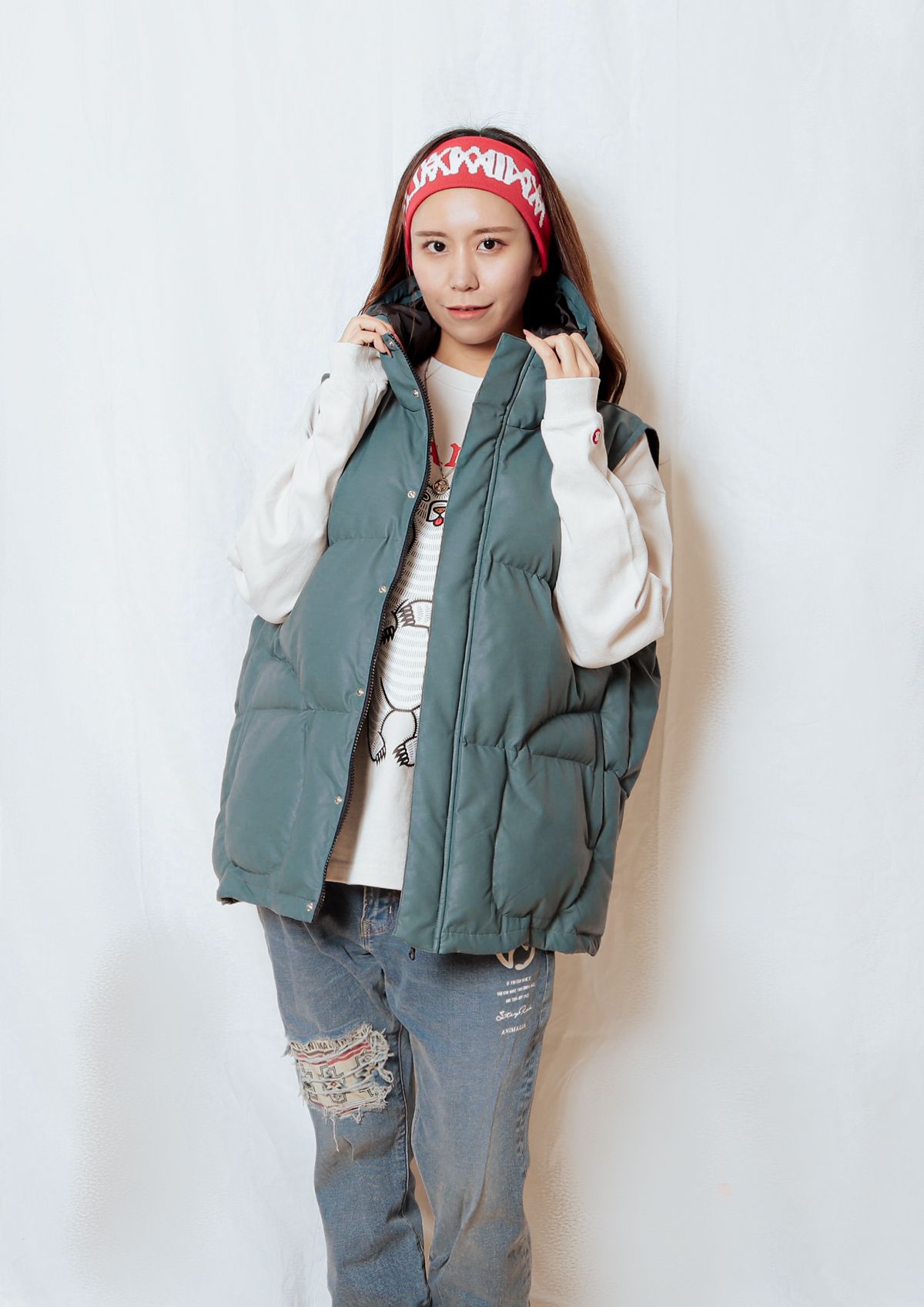 PUDDING PU LEATHER-VEST