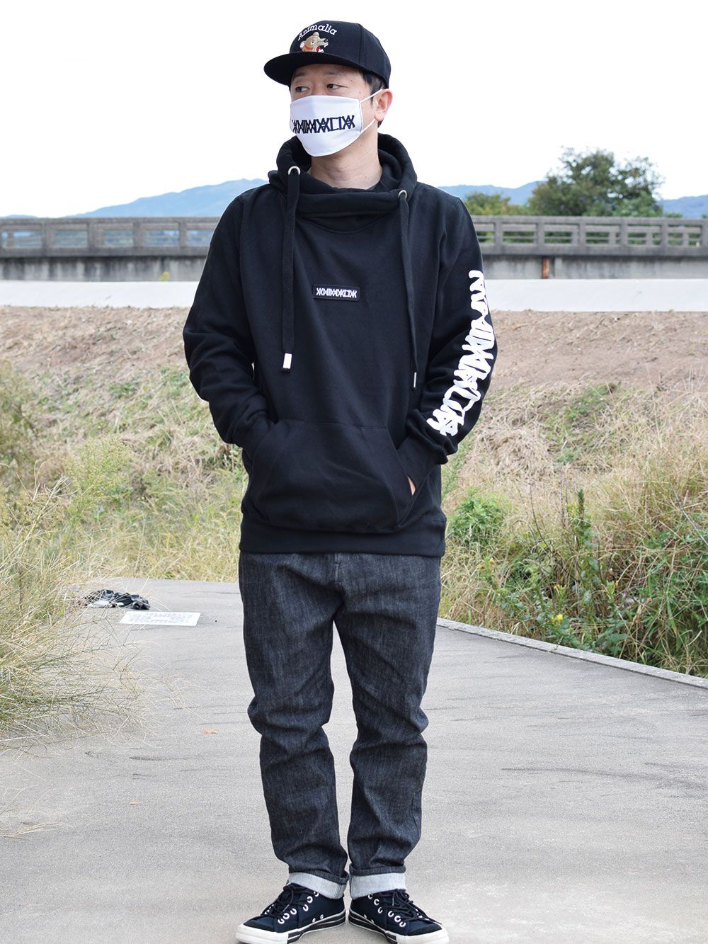 Cross-Neck Heavy Oz Hoodie