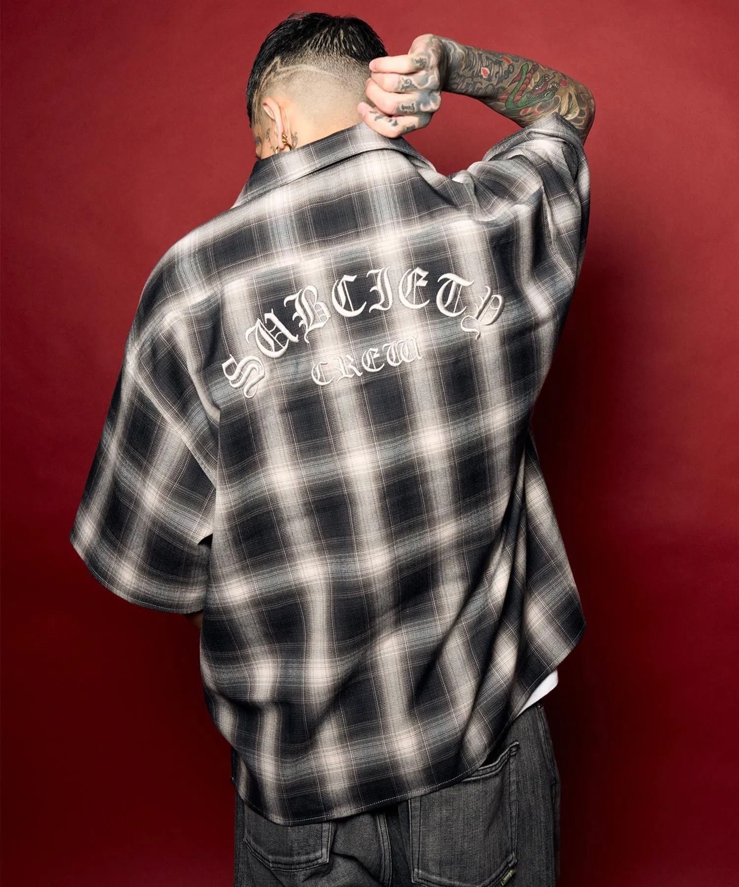 Ombre check shirt
