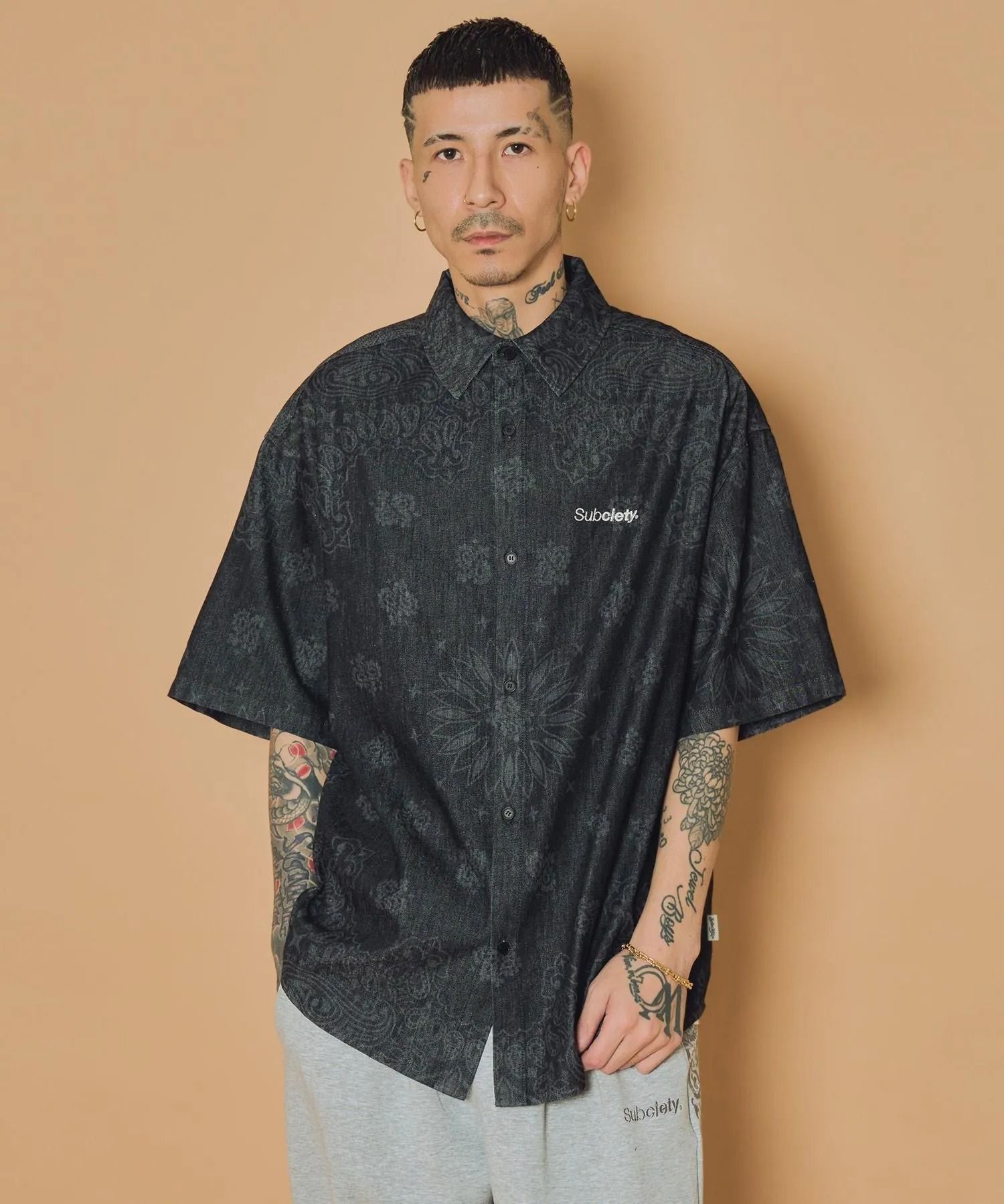 Loose fit denim shirt