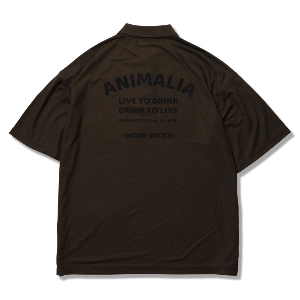 BIG SILHOUETTE POLO SHIRTS -WORK SUCKS-