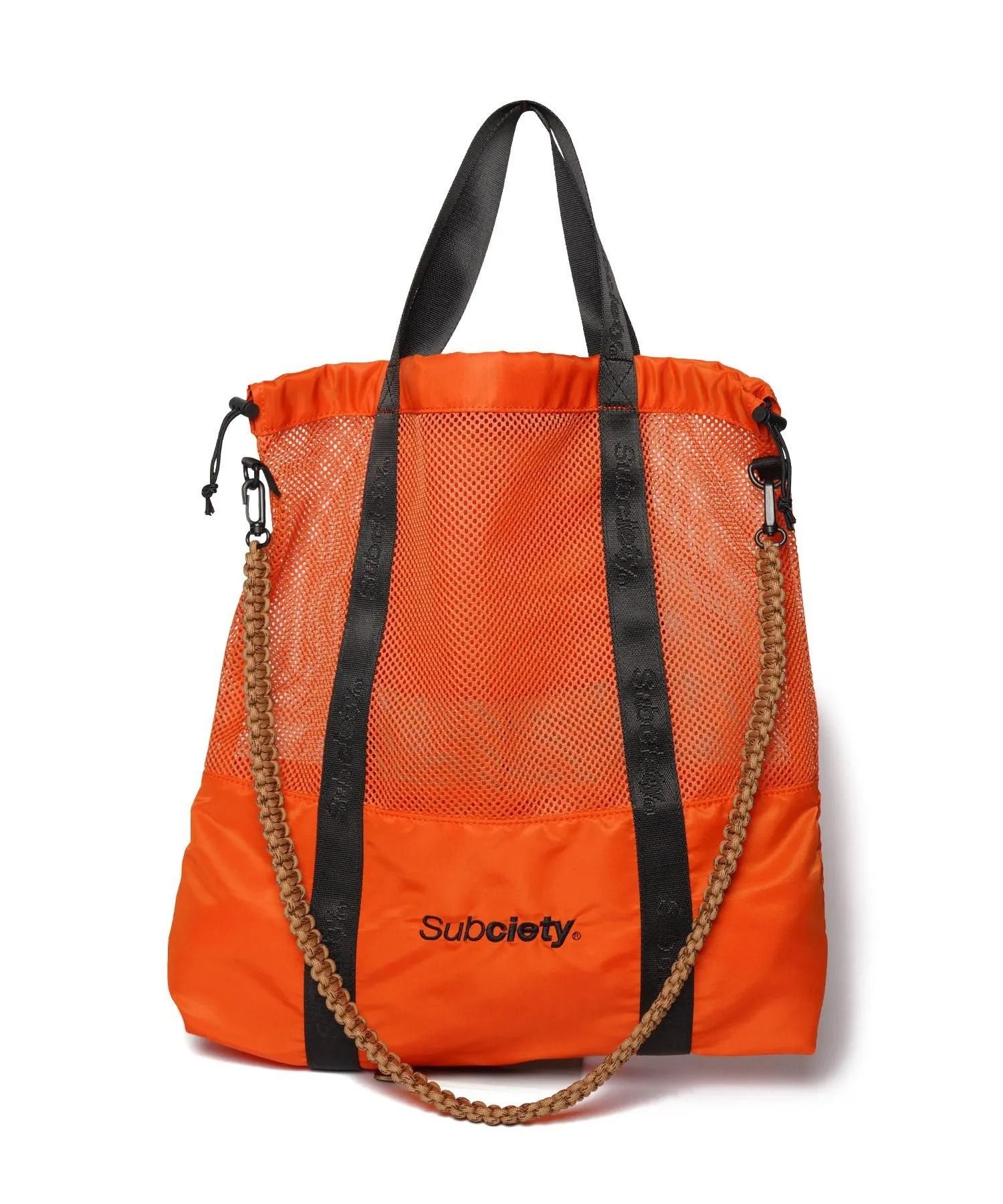 Mesh shoulder tote bag