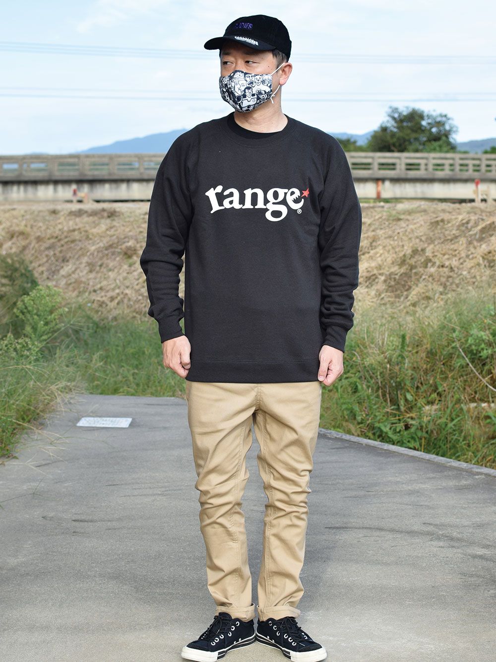 range logo raglan crew sweat 2