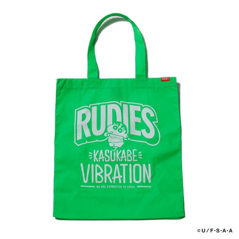 RUDIE'SxCRAYON SHINCHAN KASUKABE VIBRATION SHOPPINGBAG