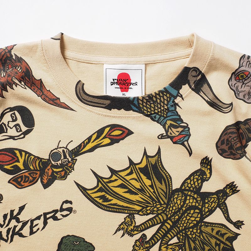 [PDSxGODZILLA] ゴジラ総柄TEE'21