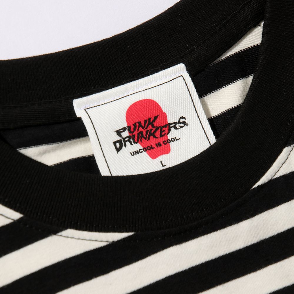 鮫人刺繍ボーダーTEE