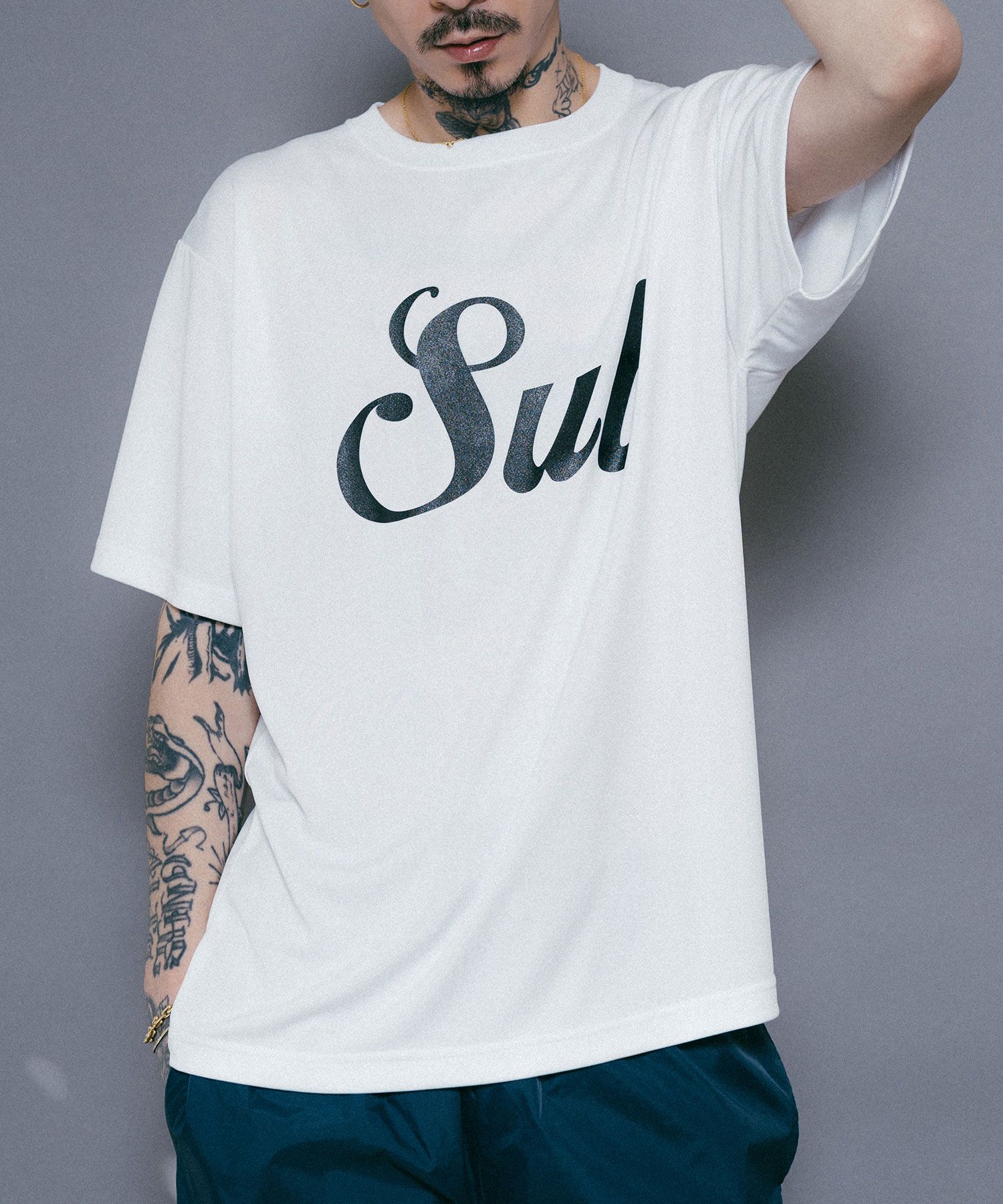 DRY TEE S/S-MIDDLE LOGO-