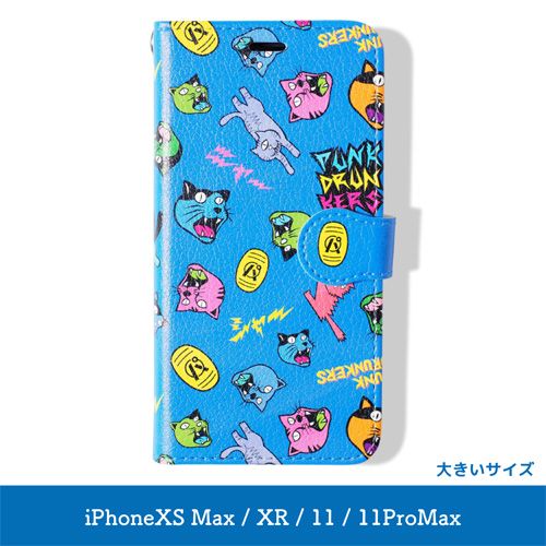 手帳型スマホケース / ニャー
