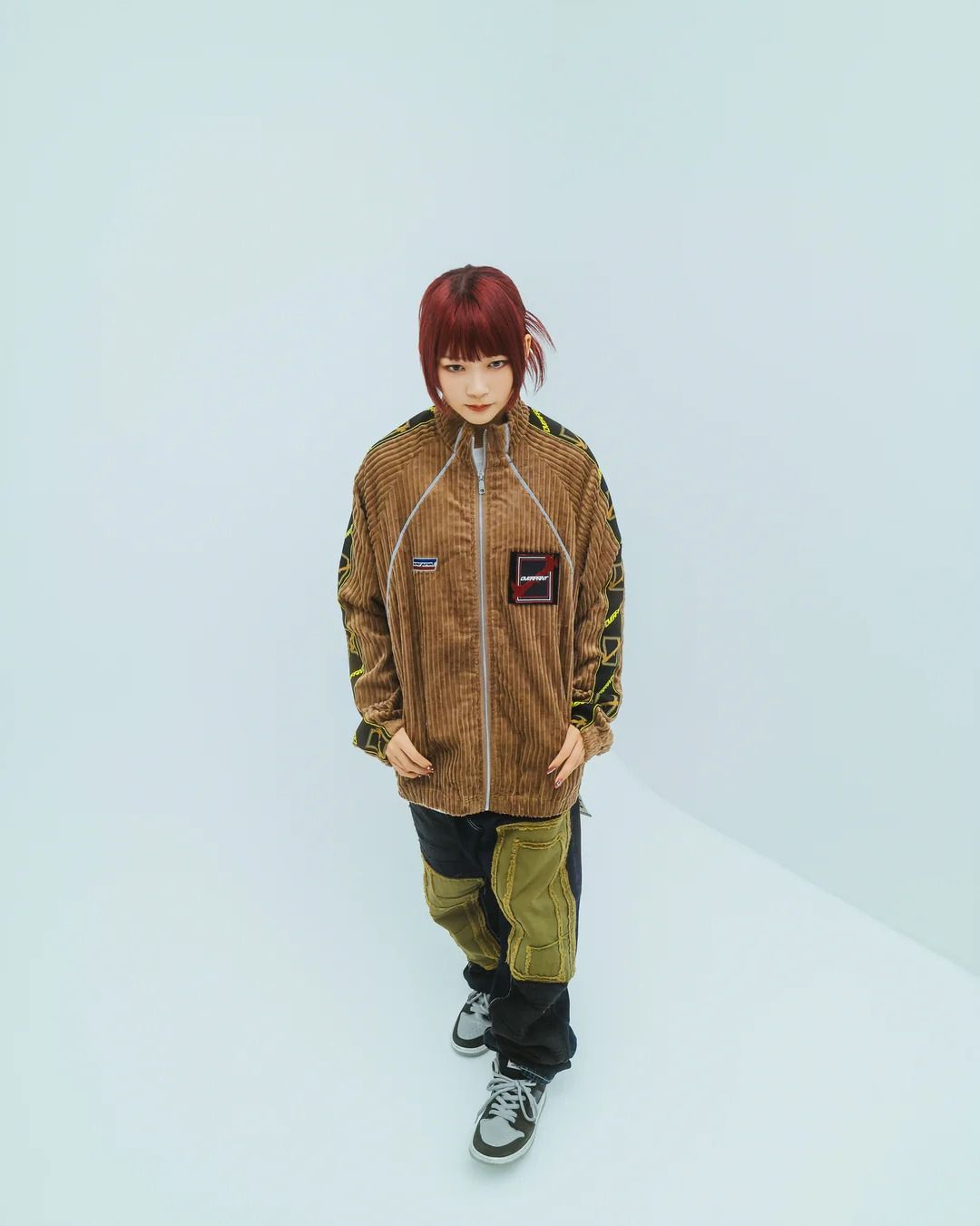 Corduroy jersey jacket