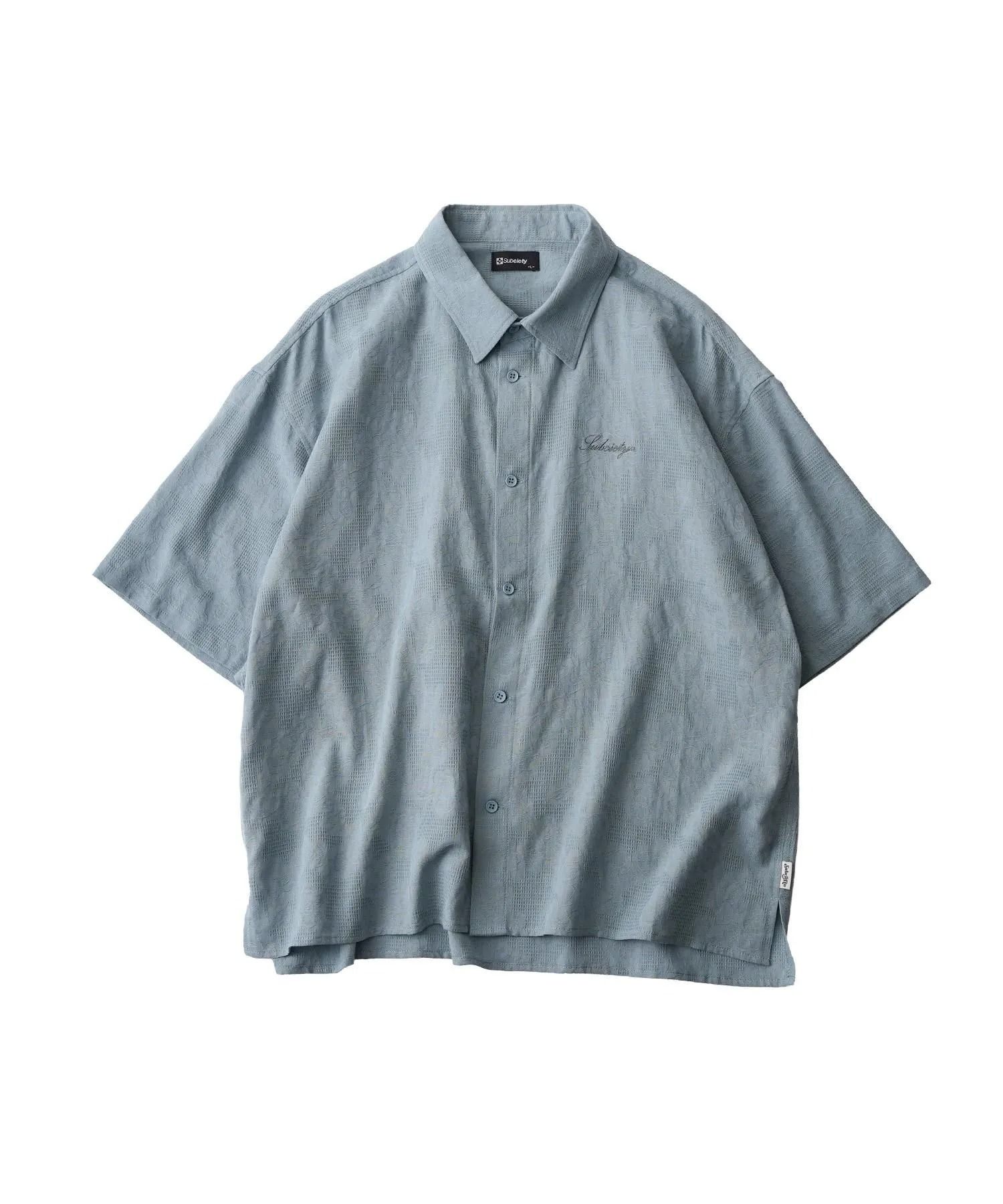 Flower jacquard shirt