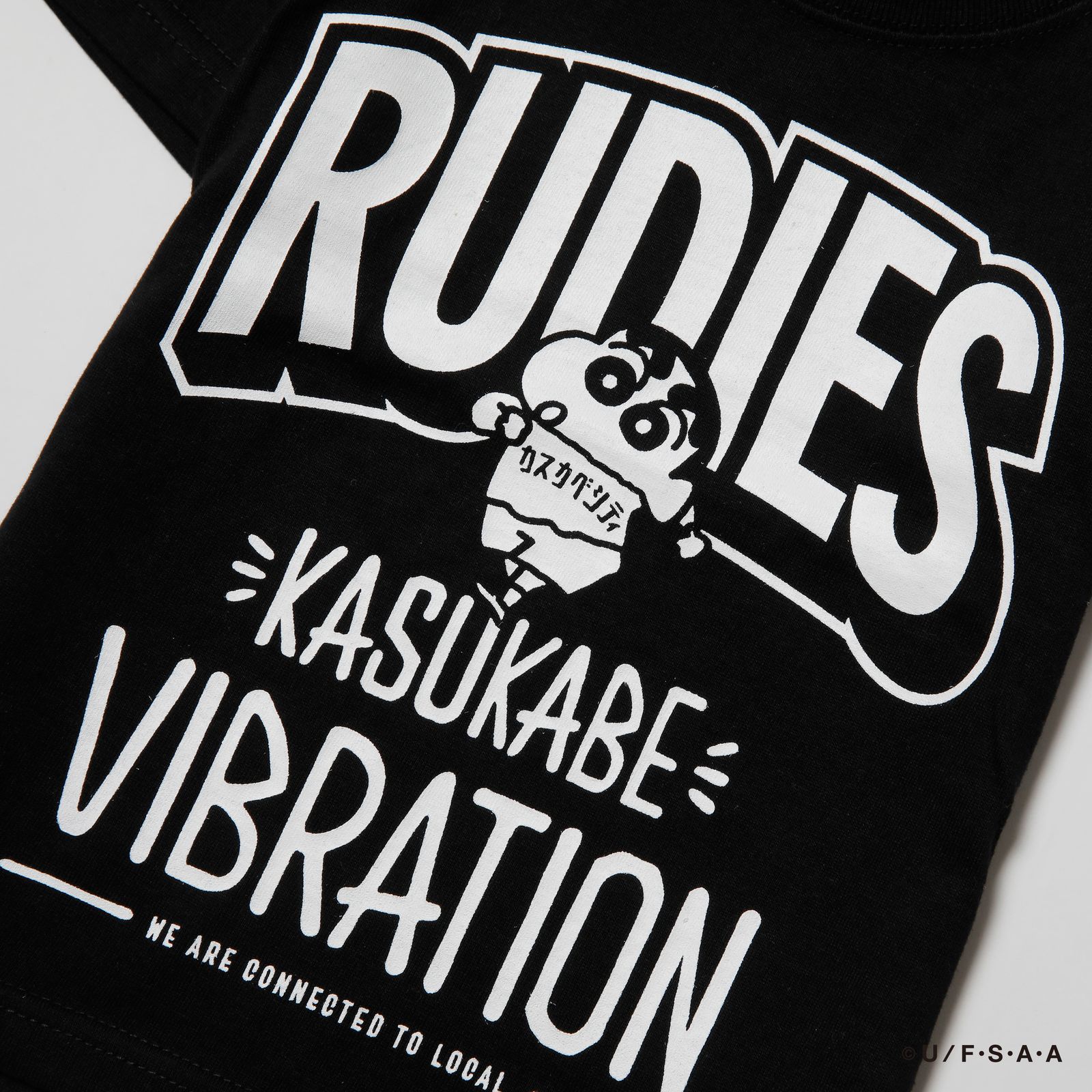 RUDIE'SxCRAYON SHINCHAN KASUKABE VIBRATION KIDS TEE