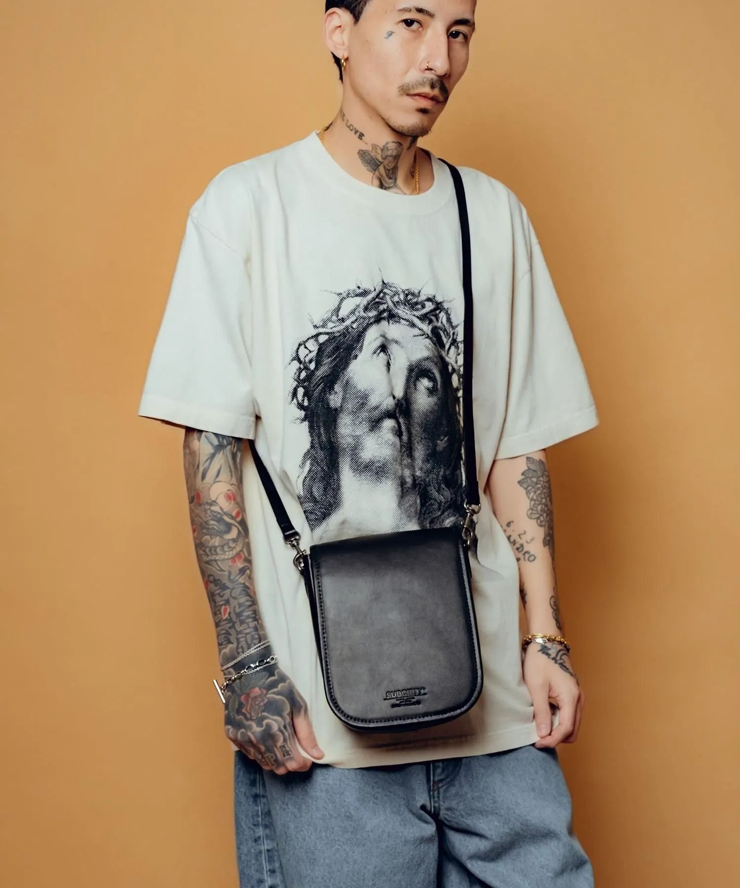 Leather mini hunting bag