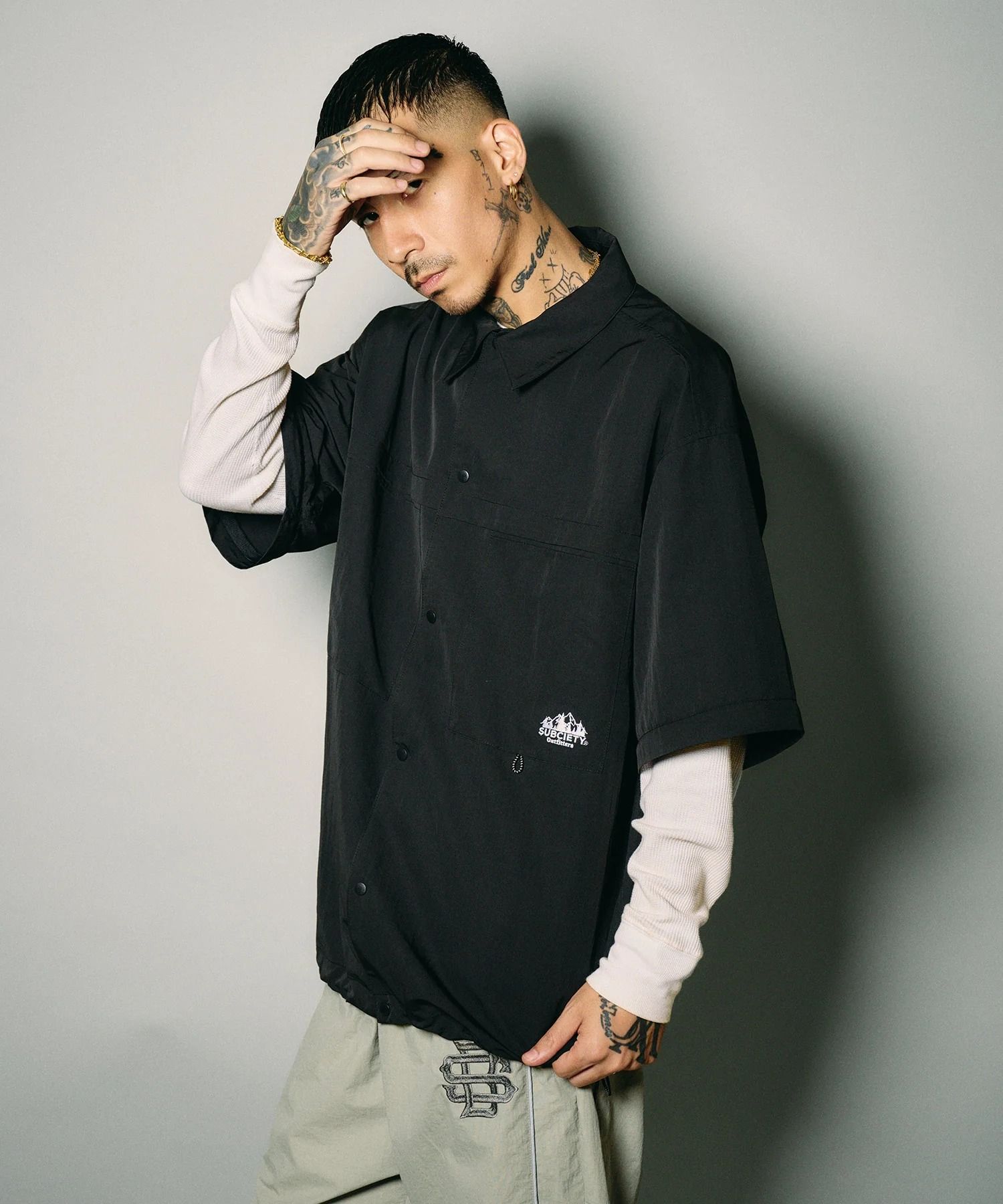 Detachable sleeve ripstop shirt